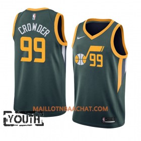 Maillot NBA Utah Jazz Jae Crowder 99 2018-19 Nike Vert Swingman - Enfant